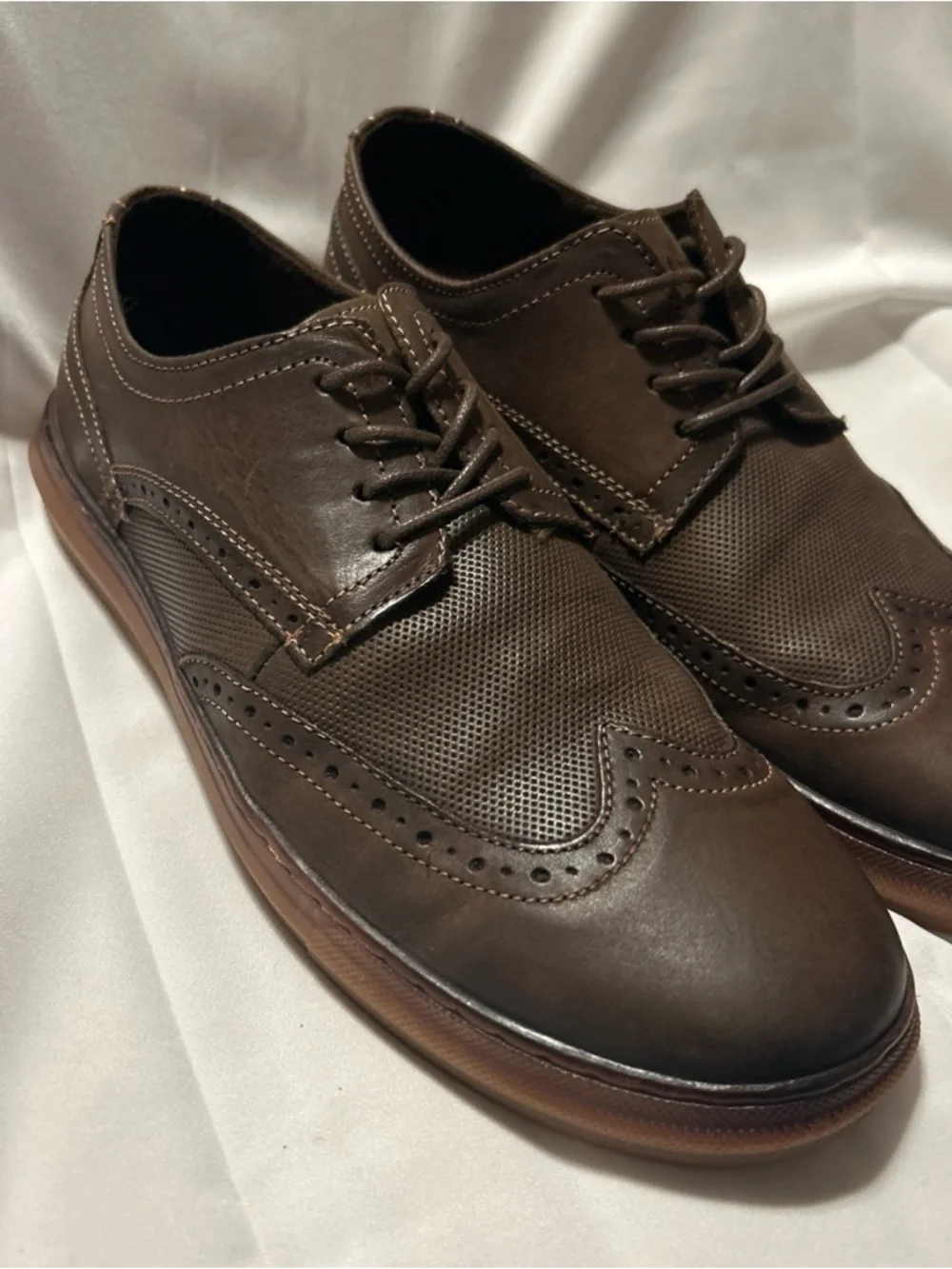 Arkbird Men's Oxford Sneakers Casual Dressy Shoes Wingtip Brogue Oxfords Size 10